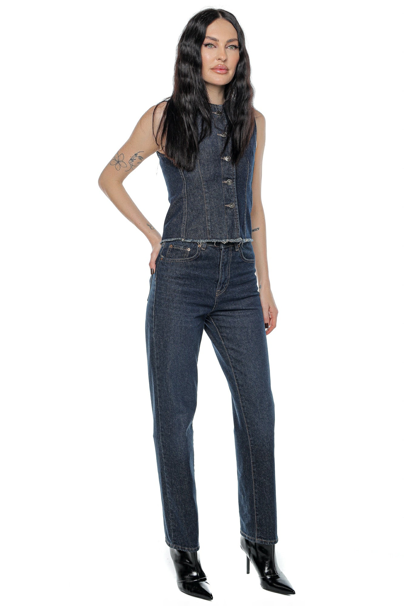 Jeans dama relax fit simpli