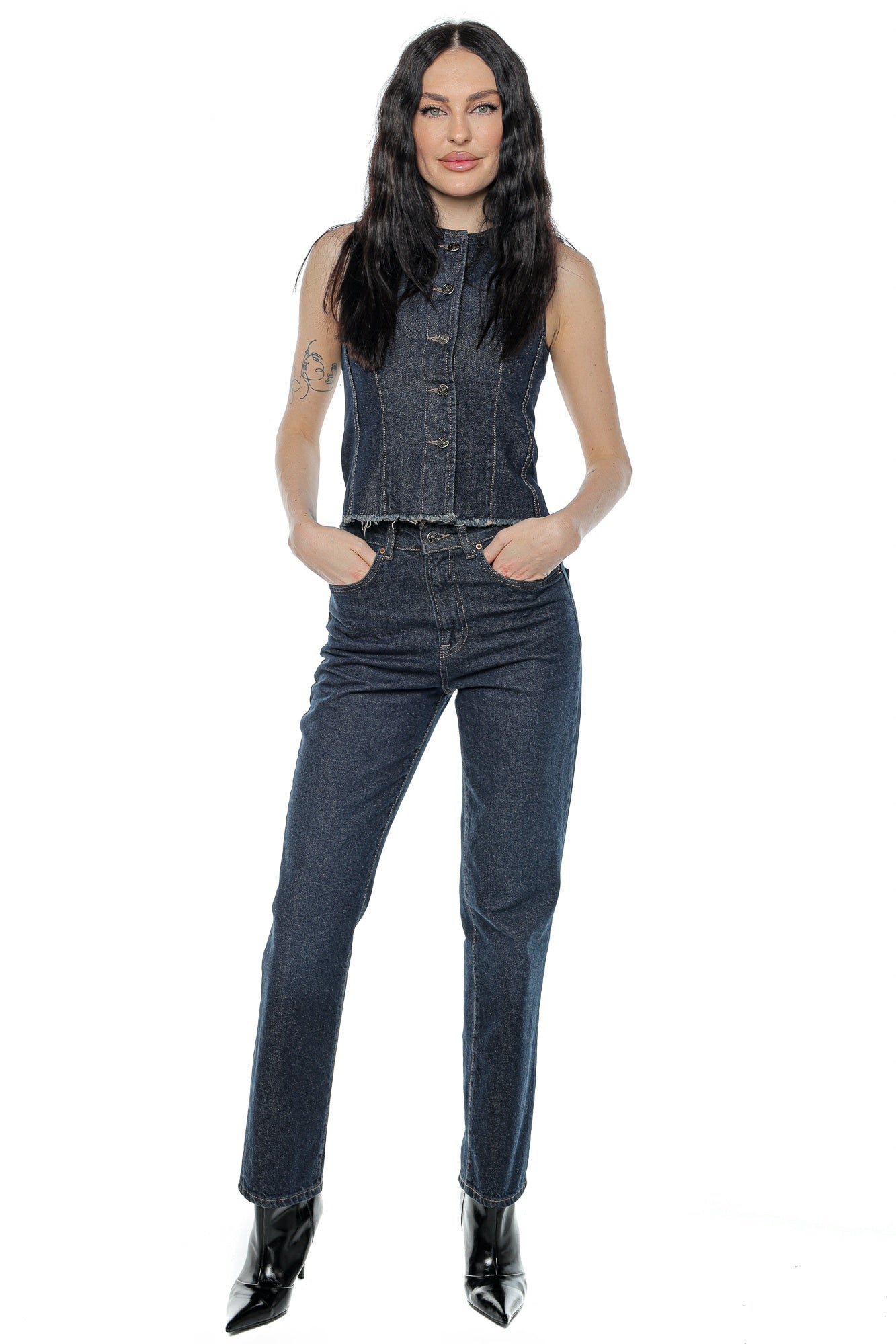 Jeans dama relax fit simpli