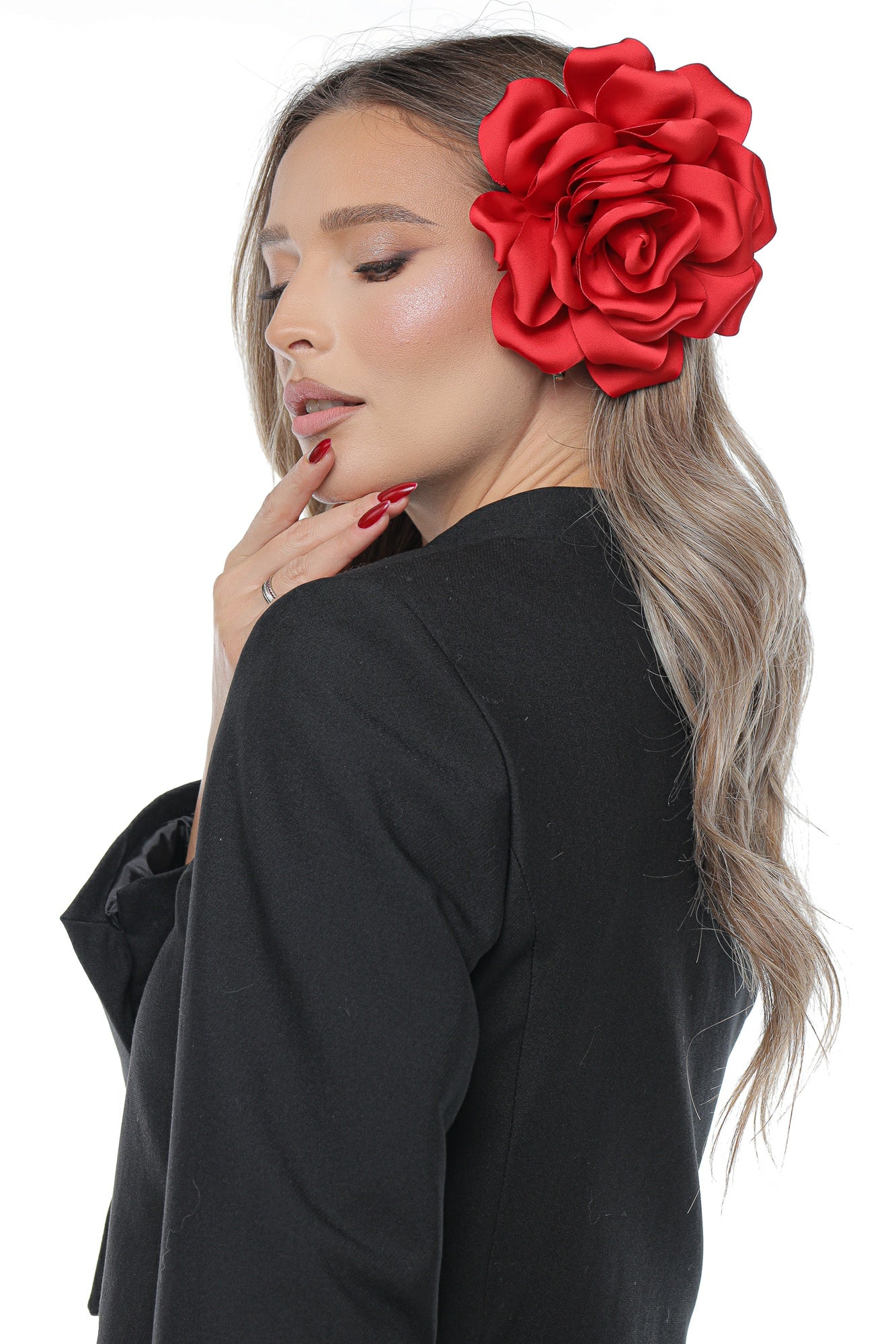 Brosa floare satin mare