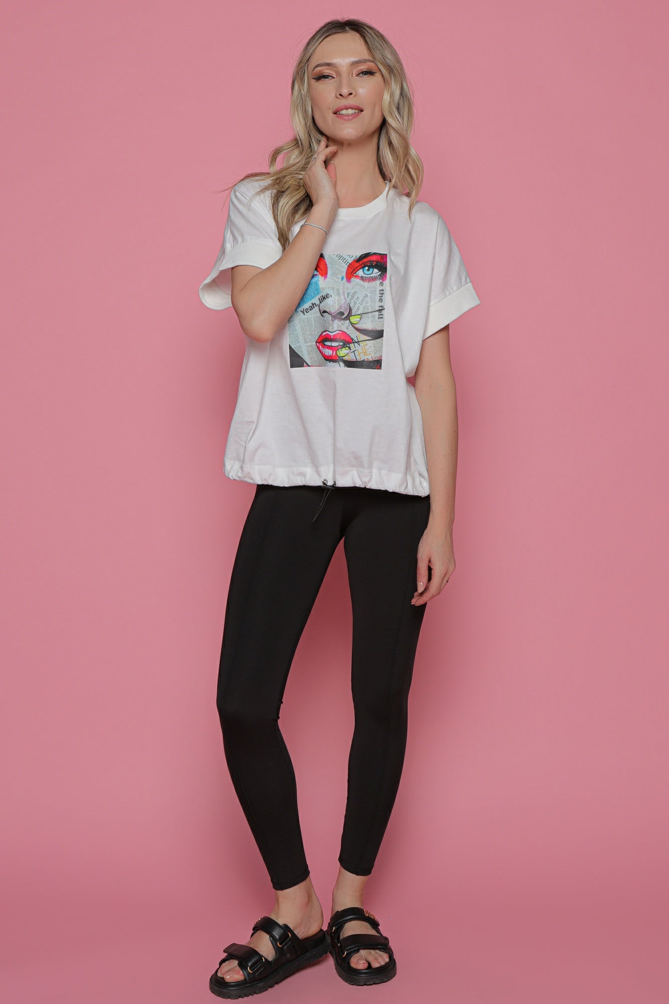 Pantaloni dama tip colant dunga picior