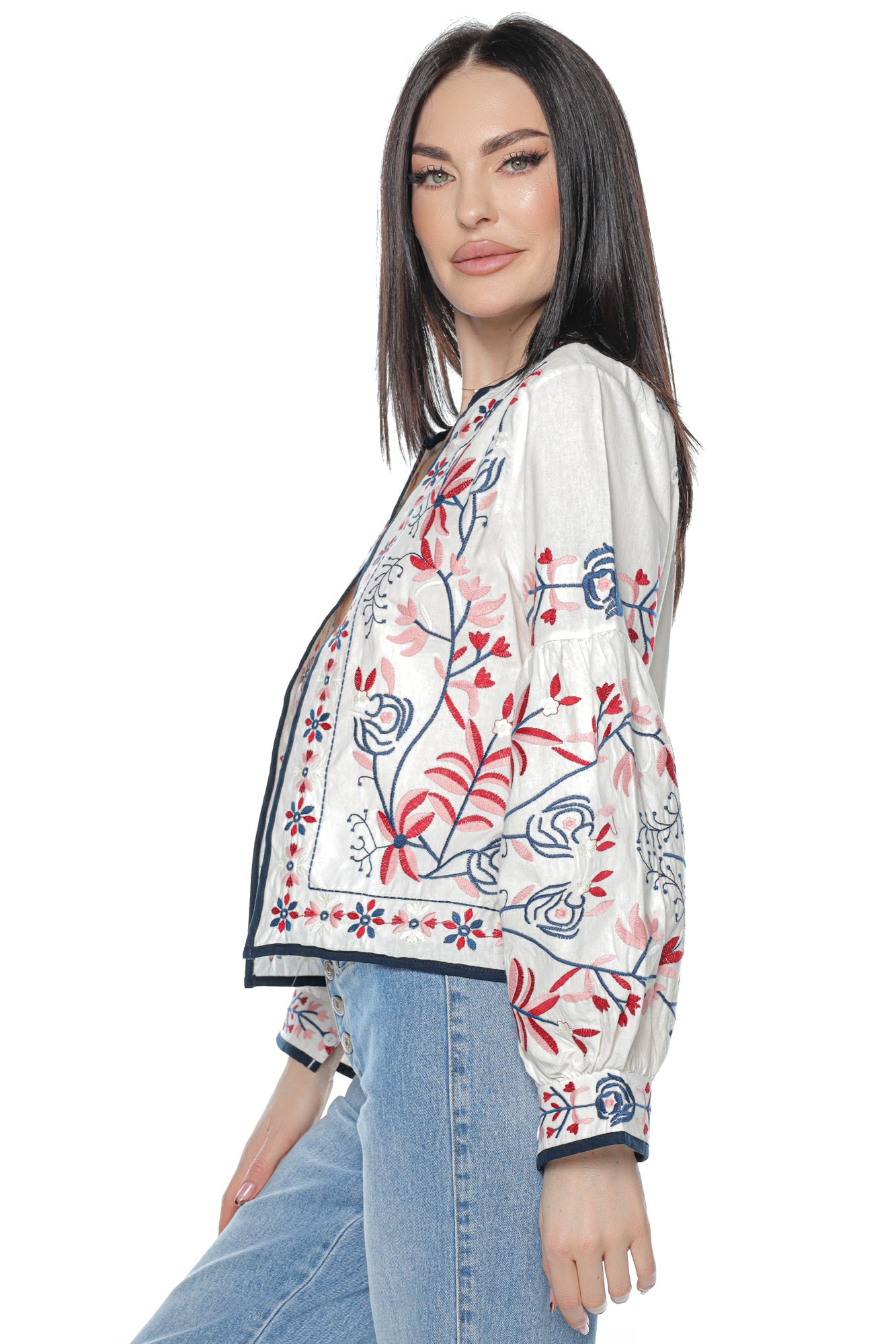 Bluza tip jacheta motive traditionale