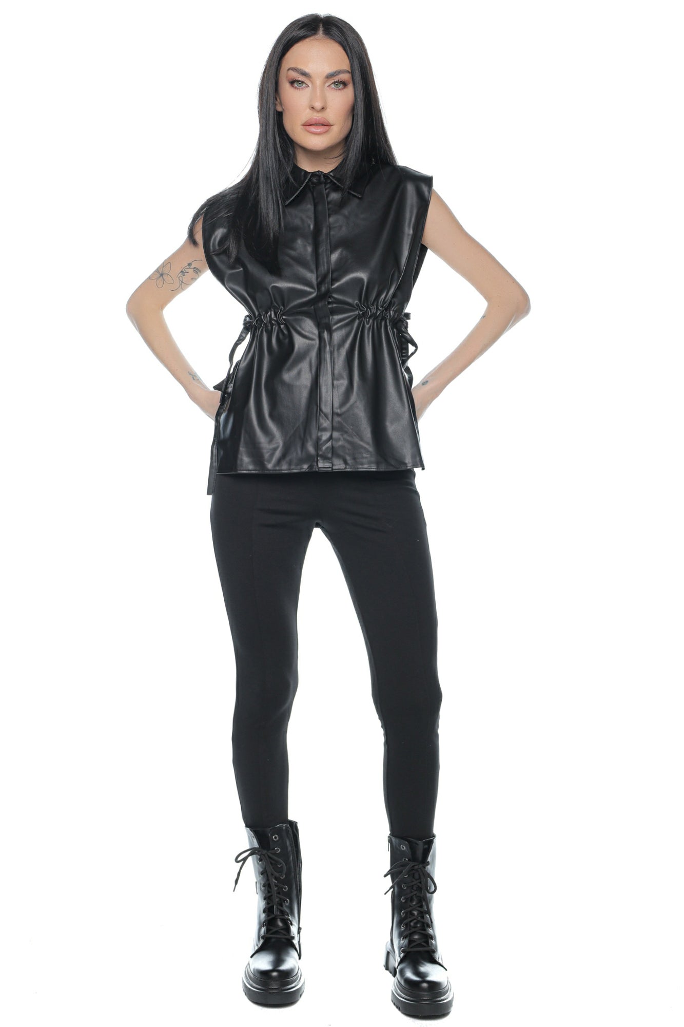 Pantalon dama colant talie inalta