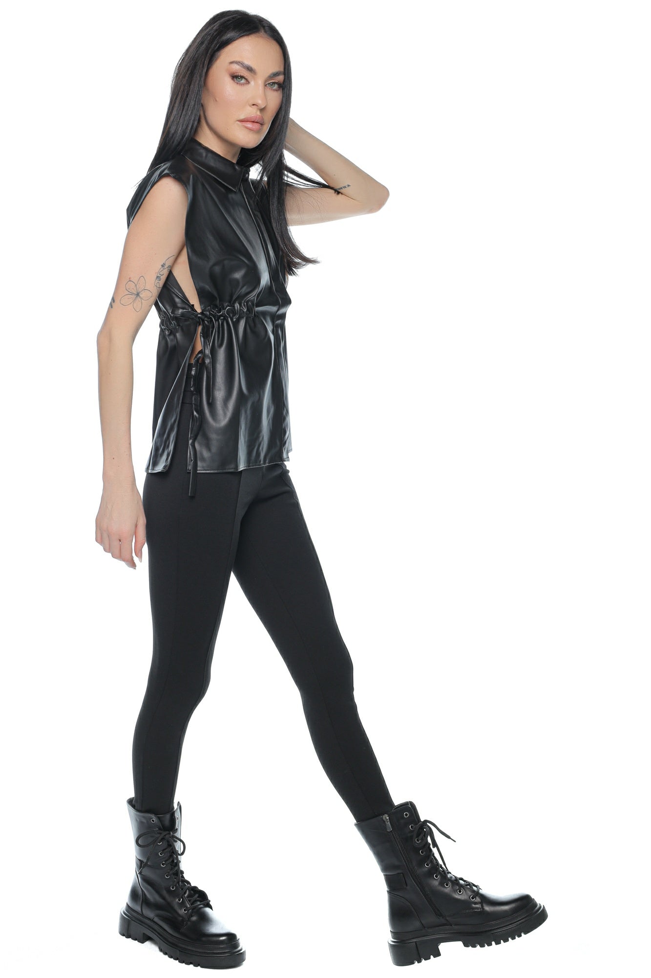 Pantalon dama colant talie inalta