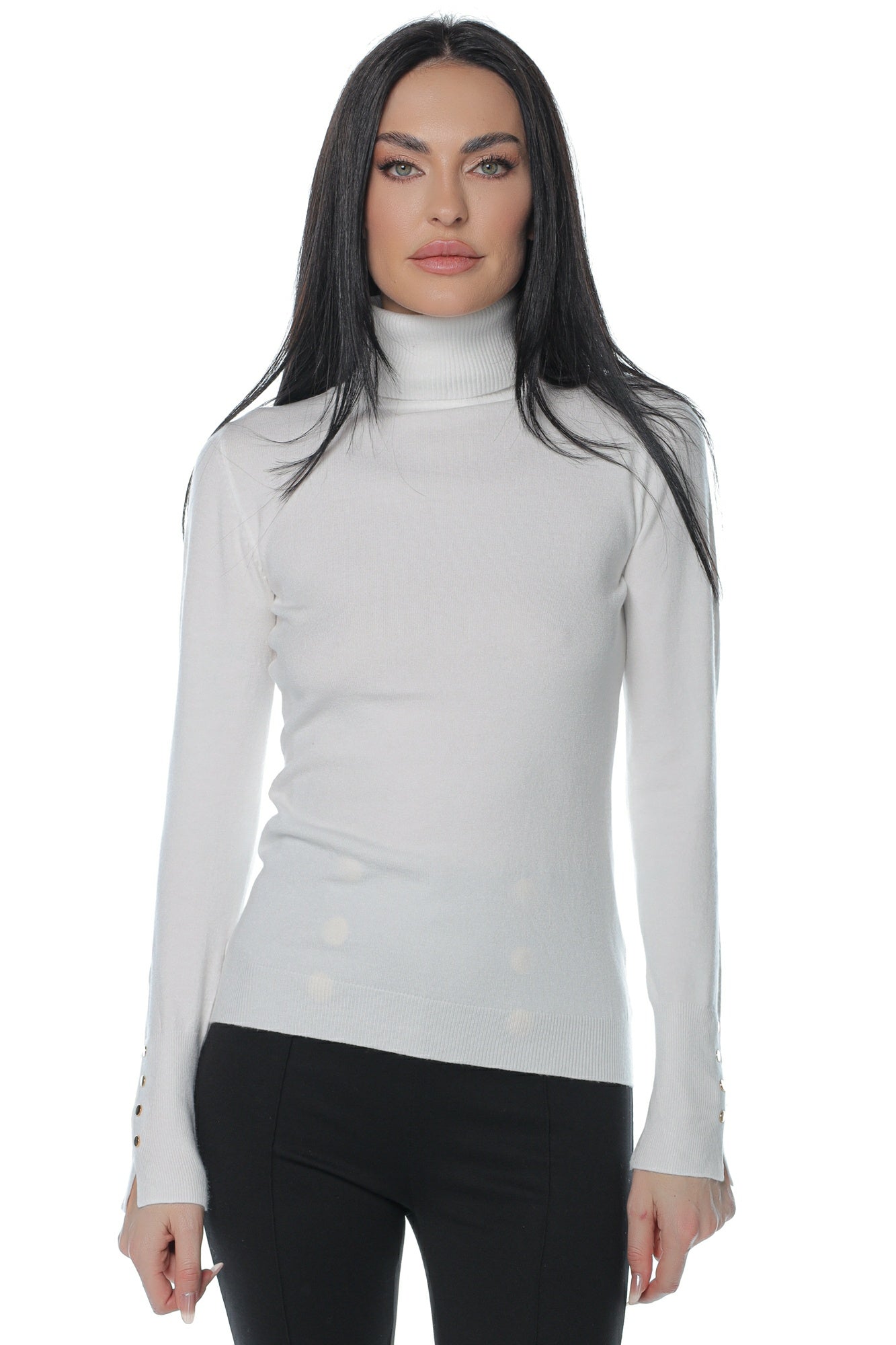 Pulover maleta cu nasturi aurii maneca