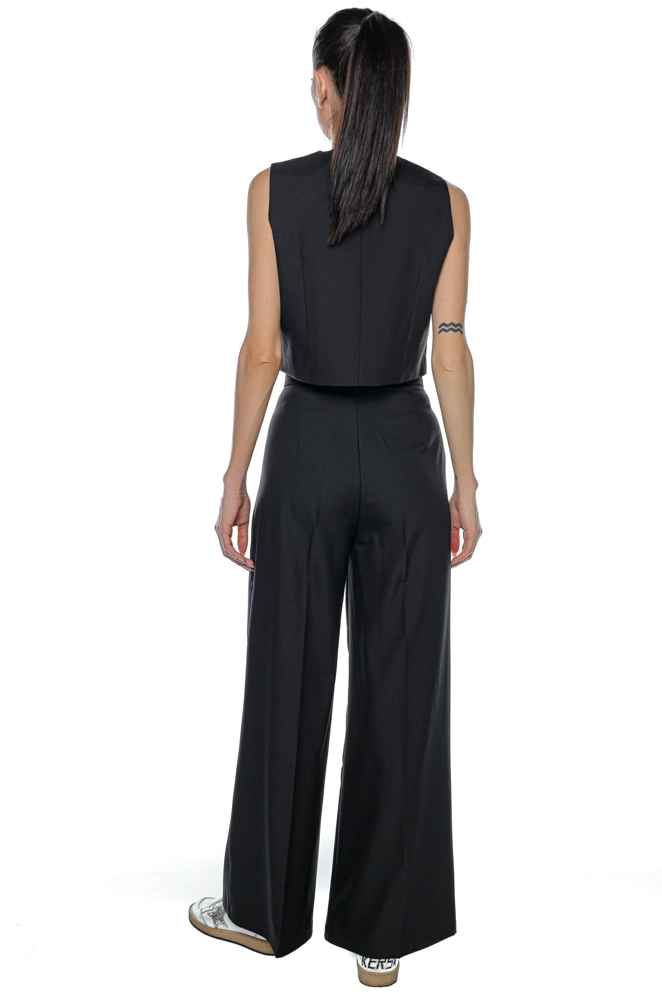 Compleu pantalon wide leg vesta 3 brose floare