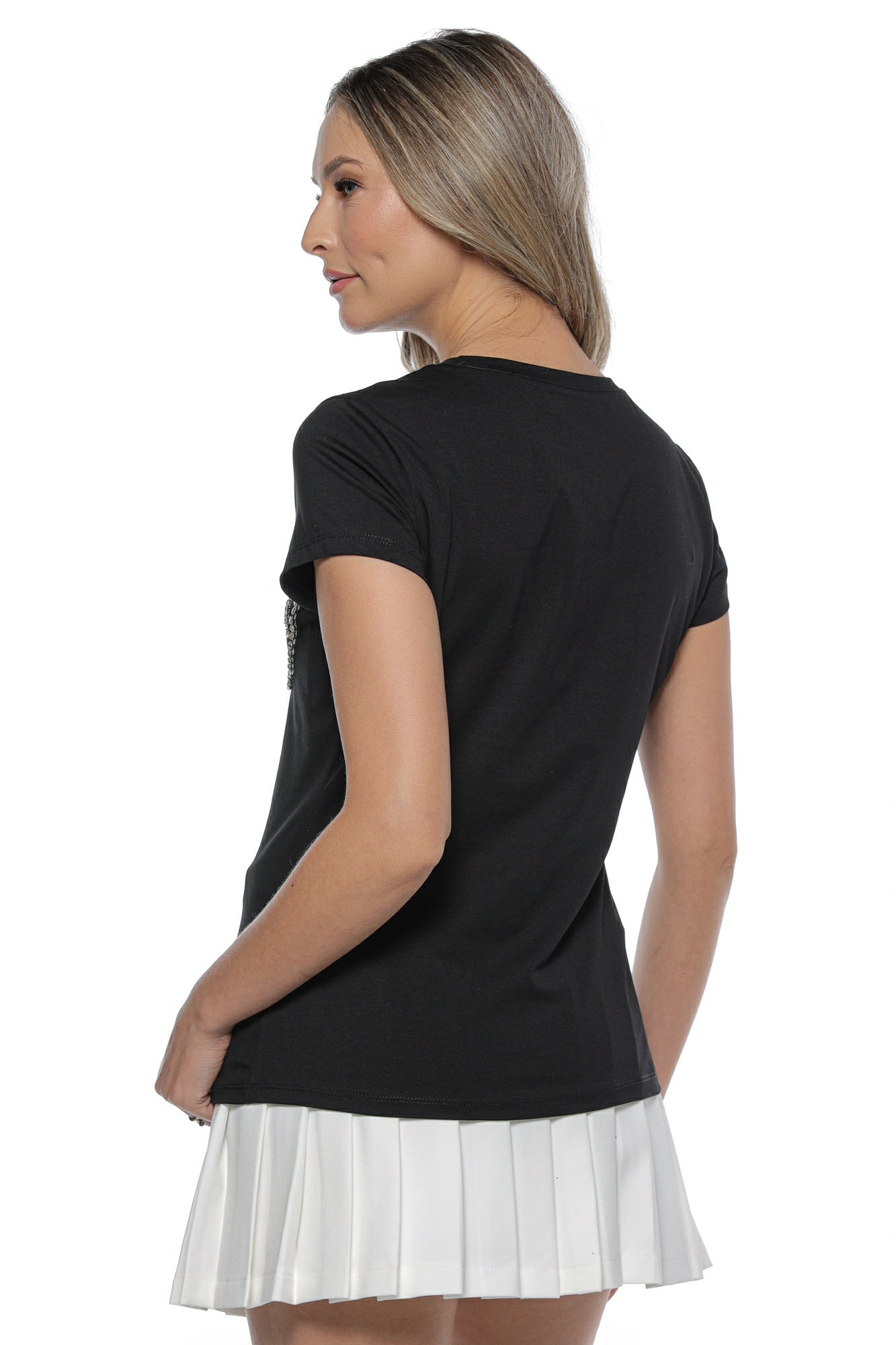 Tricou dama contur sutien stras