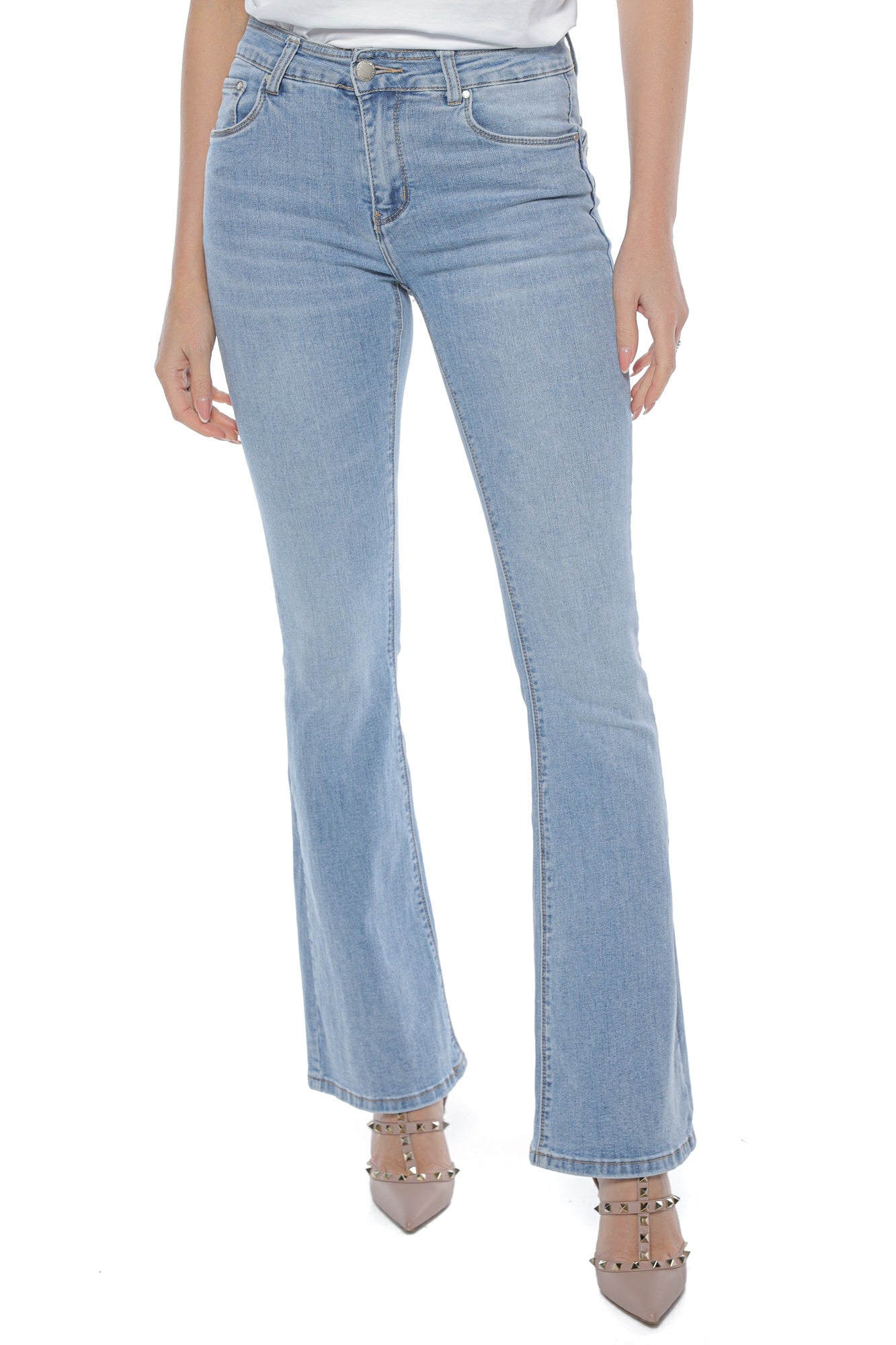 Jeans evazat push up talie medie