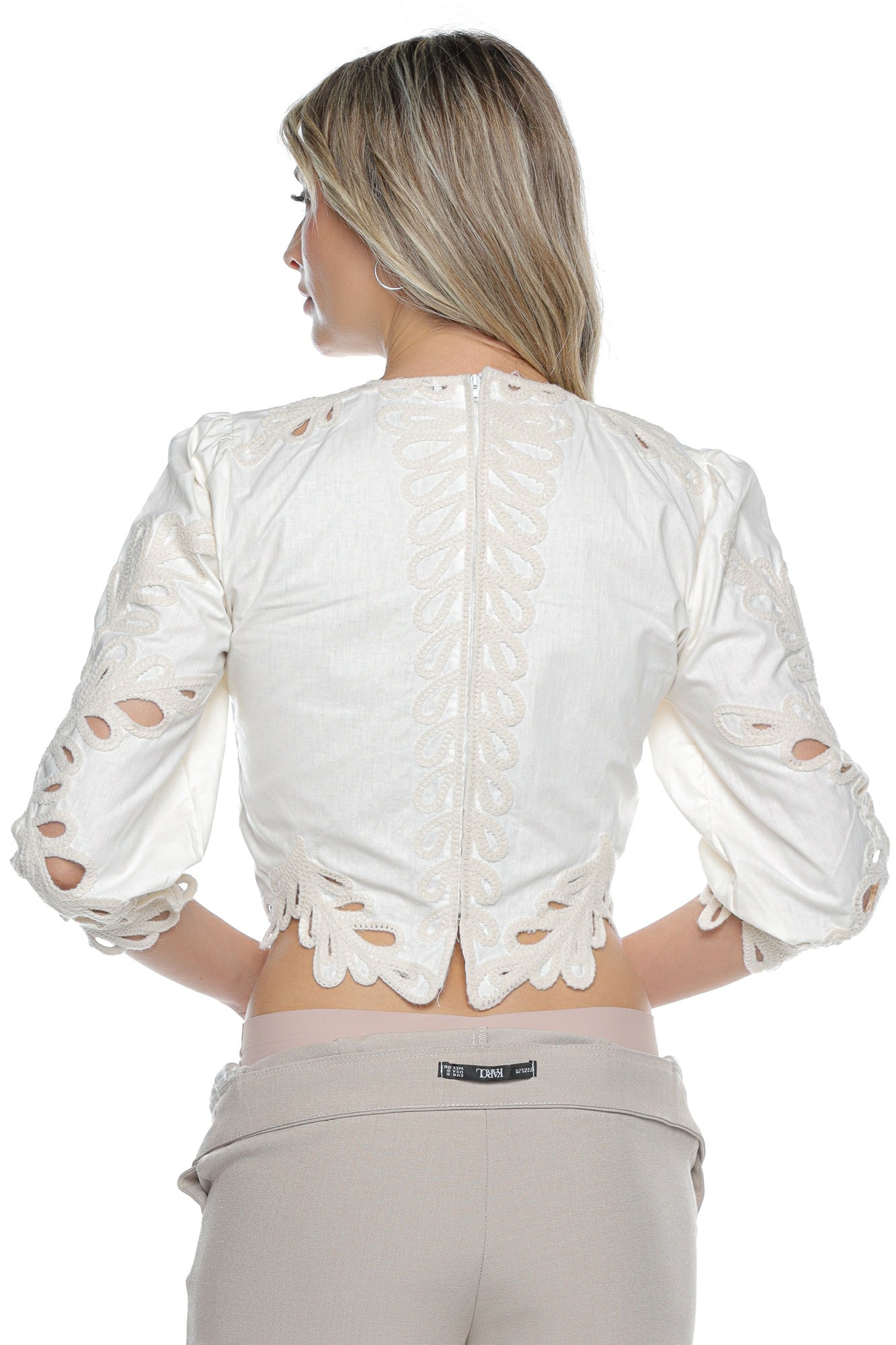 Bluza cropp broderie decupata