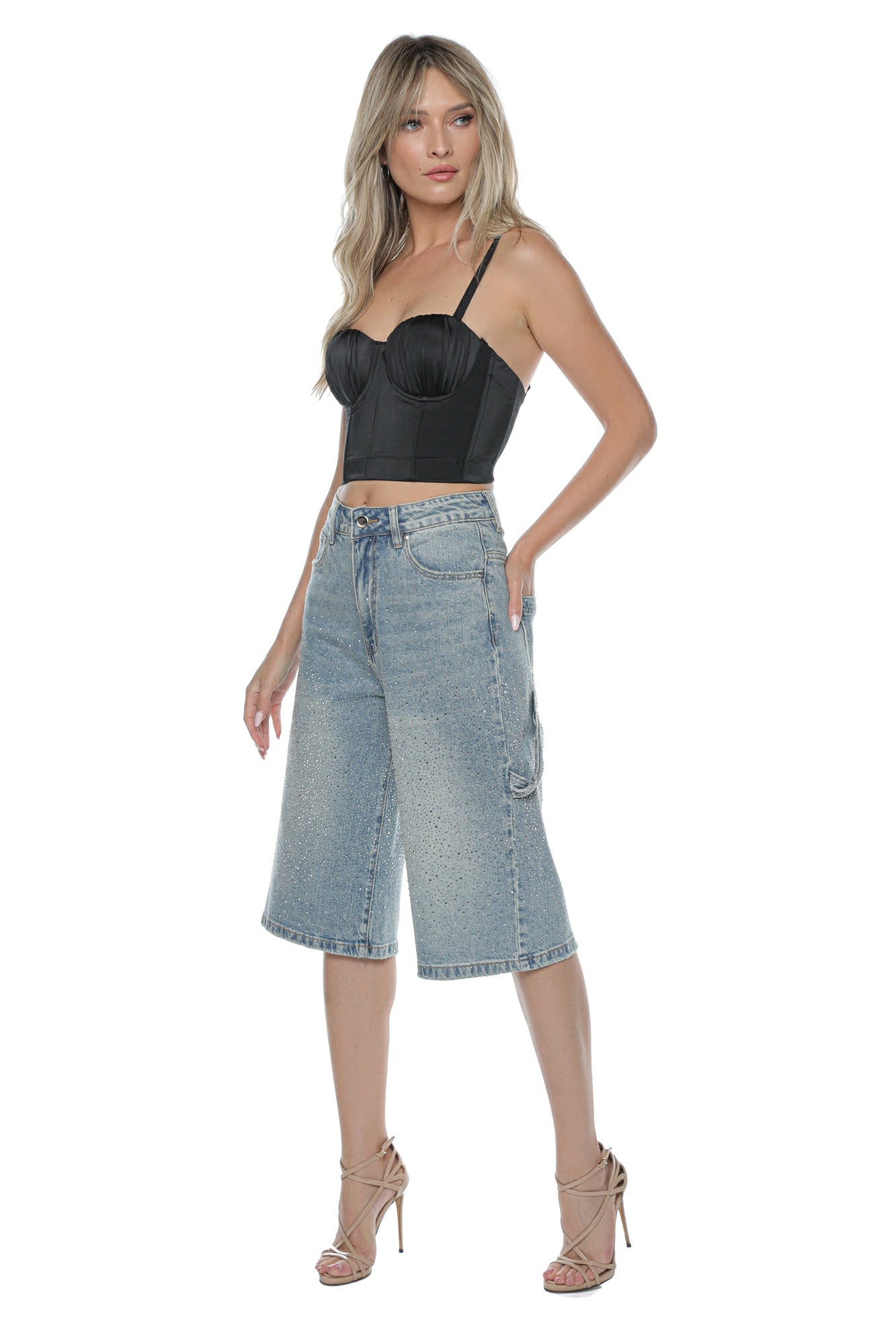 Corset negru cupe bretele
