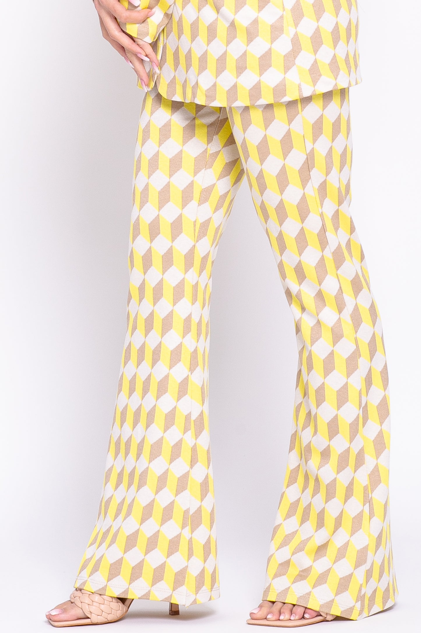 PANTALONI EVAZATI IMPRIMEU ROMB