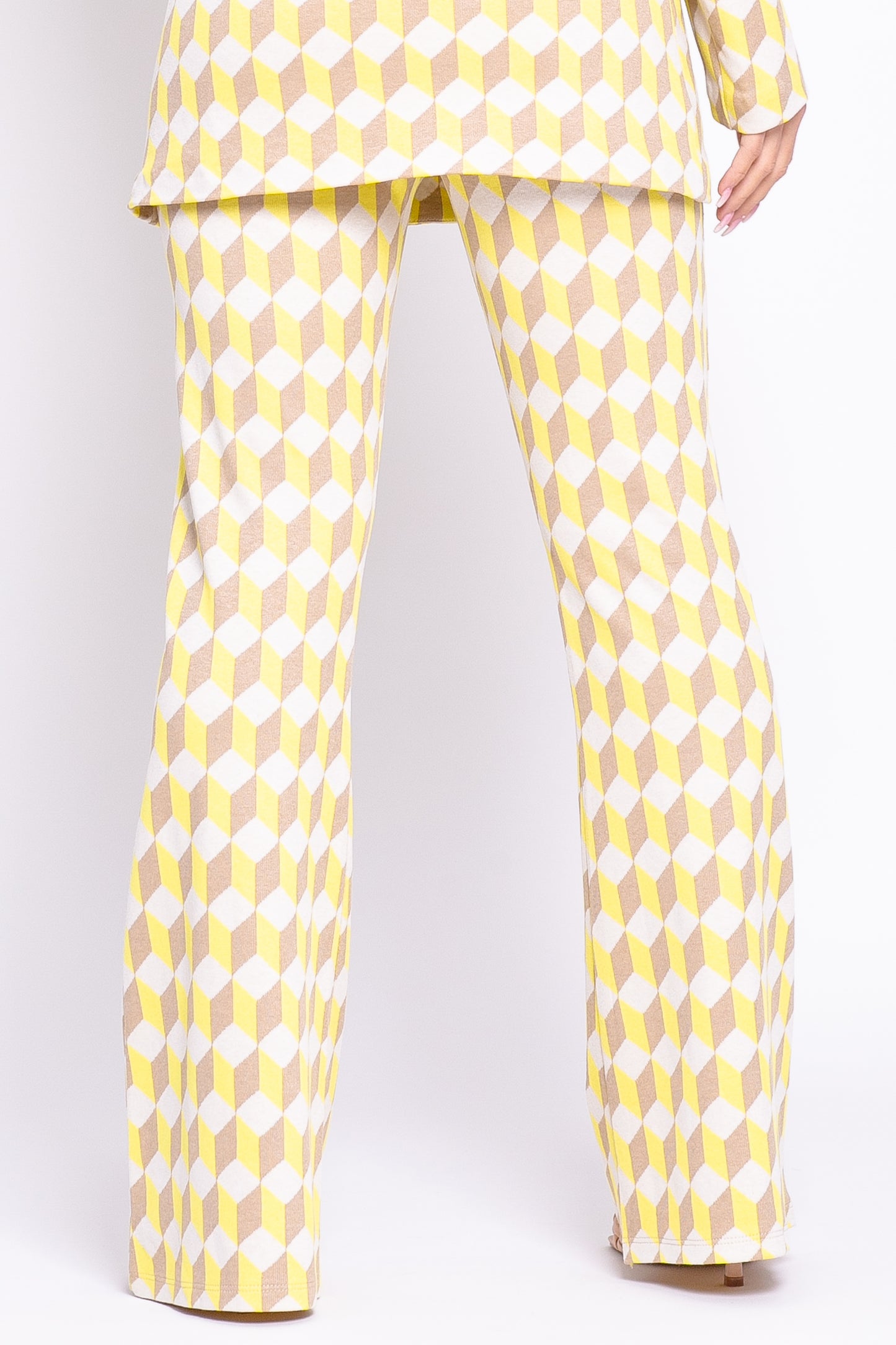 PANTALONI EVAZATI IMPRIMEU ROMB