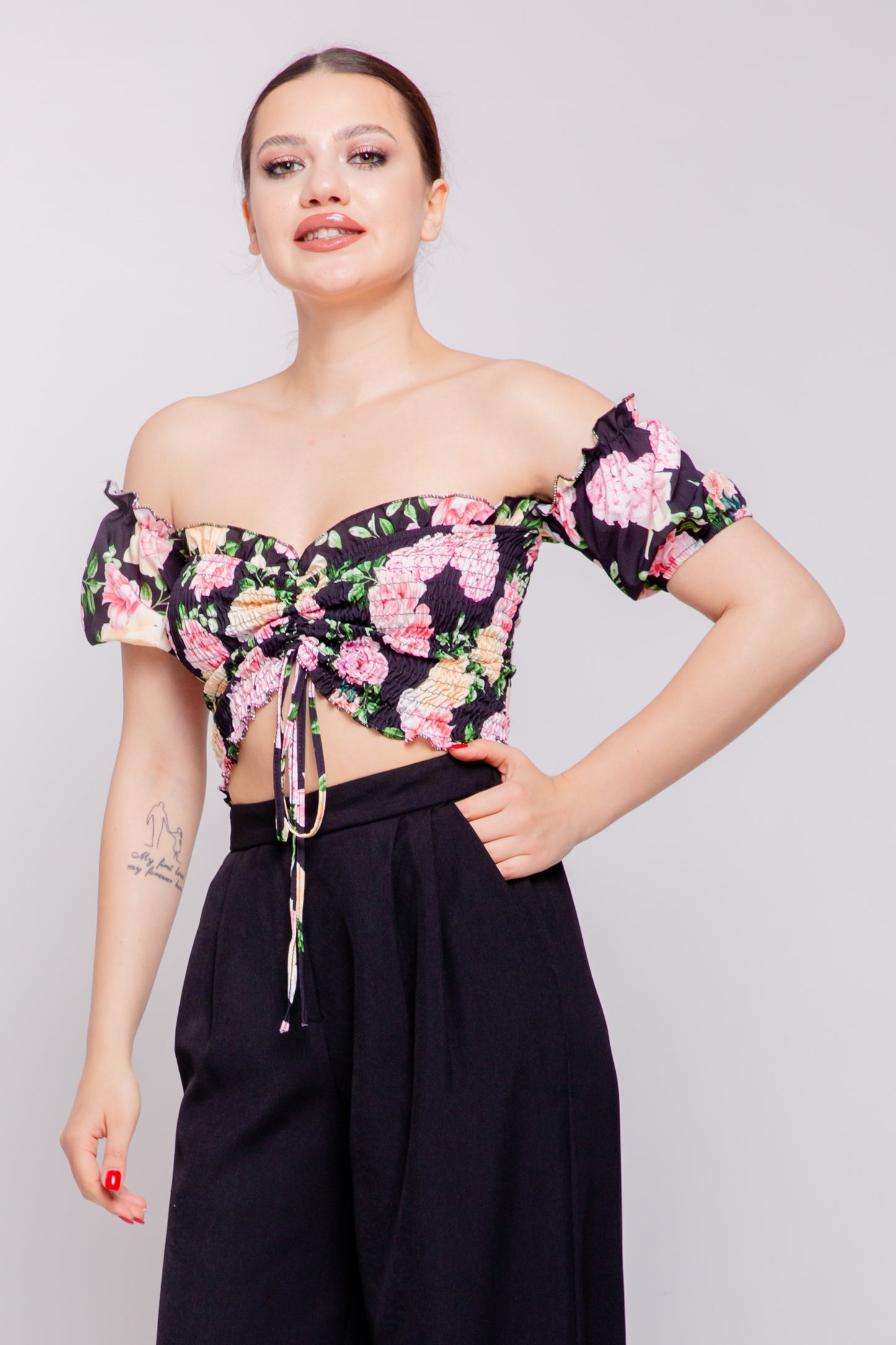 BLUZA TOP ELASTIC FLORI