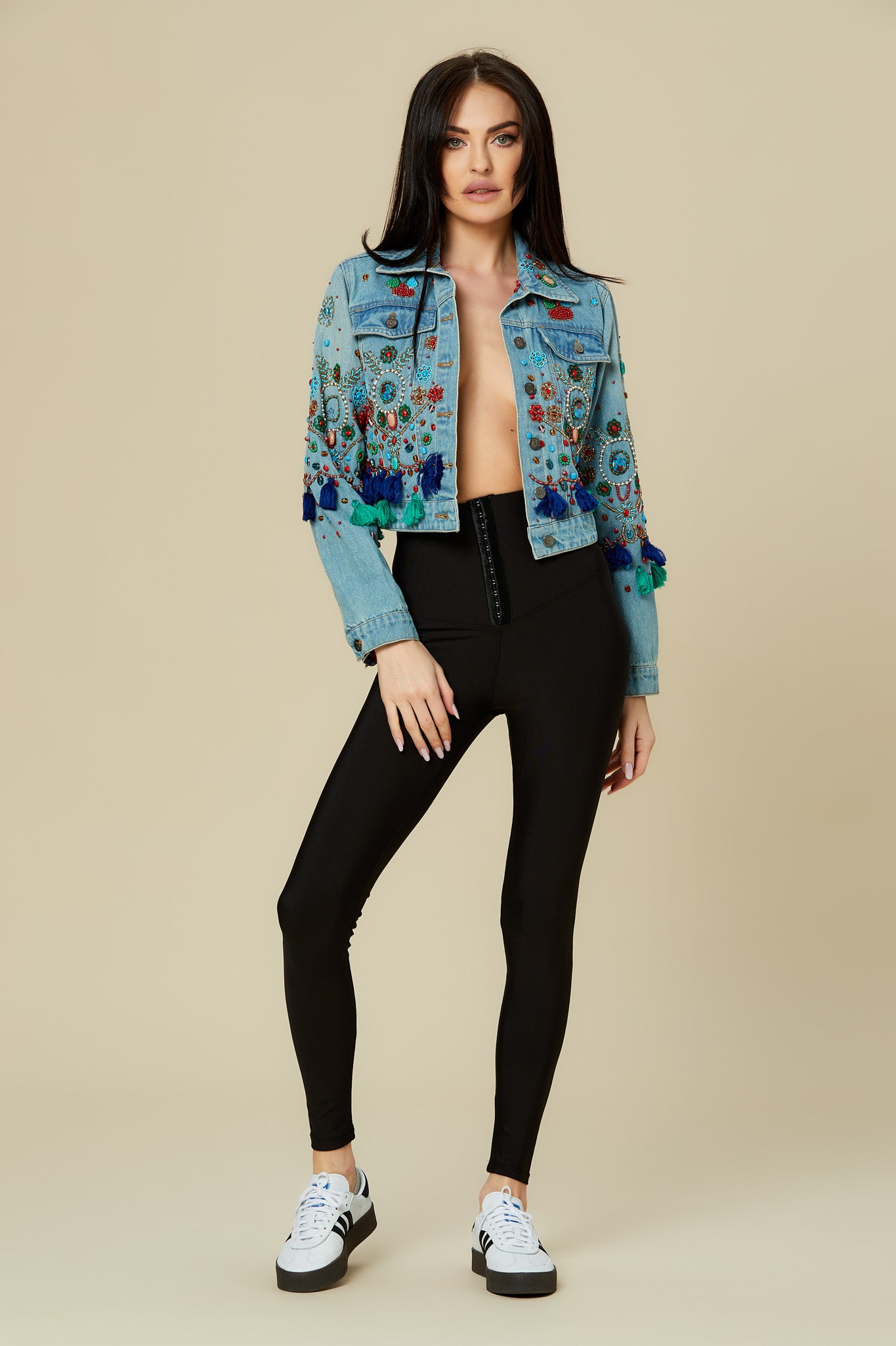 Pantaloni dama colant tip corset talie