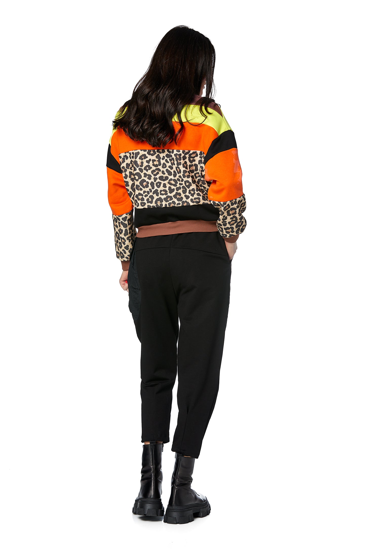 Pantaloni dama jogger buzunar fas