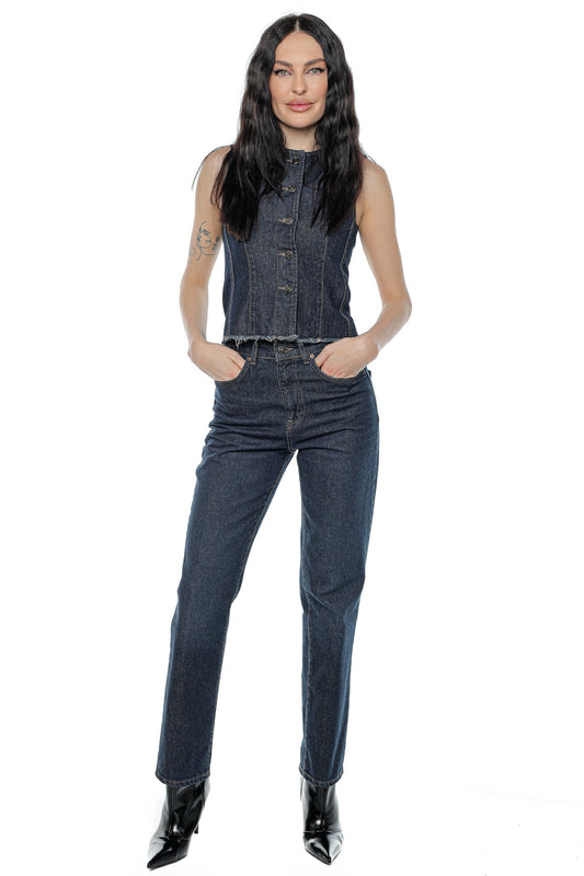 Jeans dama relax fit simpli