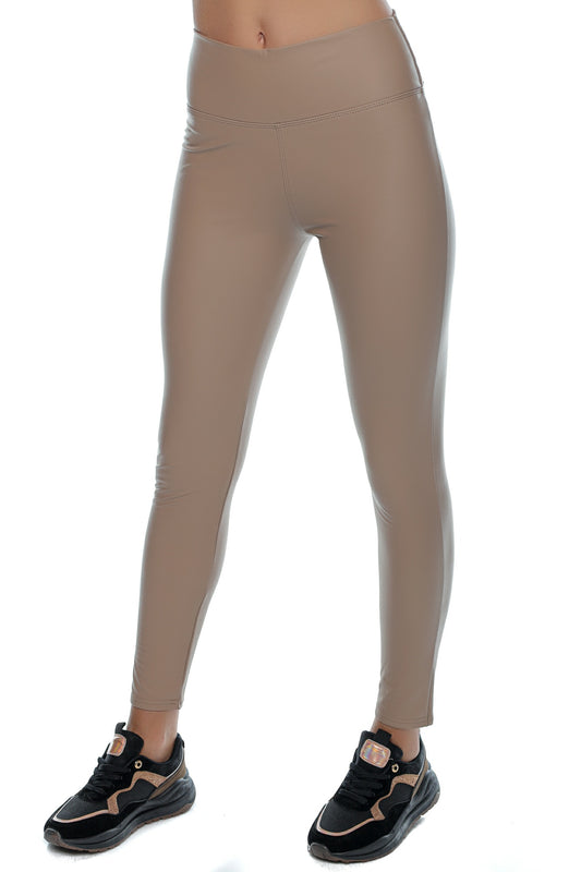 Pantaloni colant piele eco banta lata