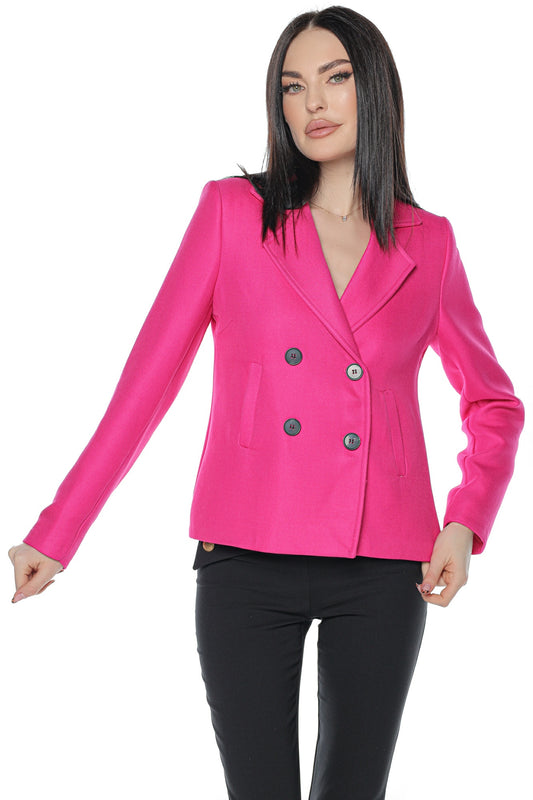Jacheta fucsia rever 2 randuri nasturi