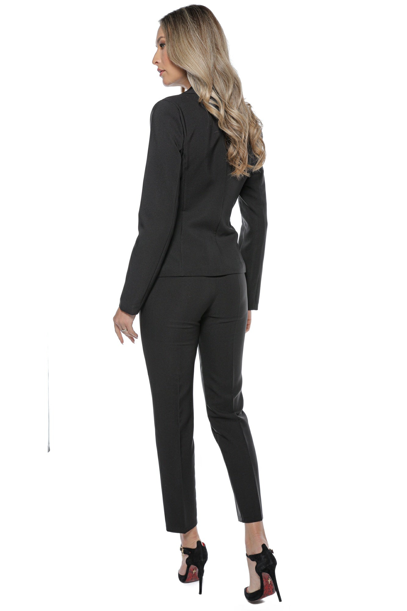 Costum elegant sacou 6 butoni pantaloni skinny