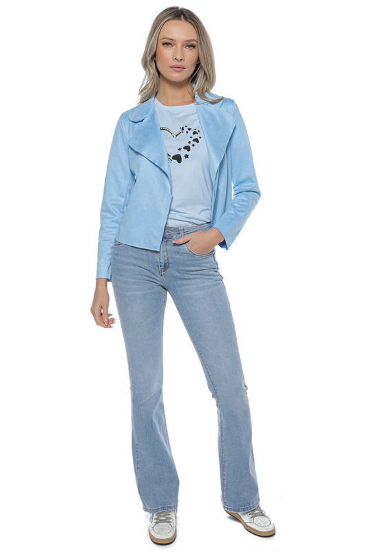 Jacheta dama aspect piele intoarsa