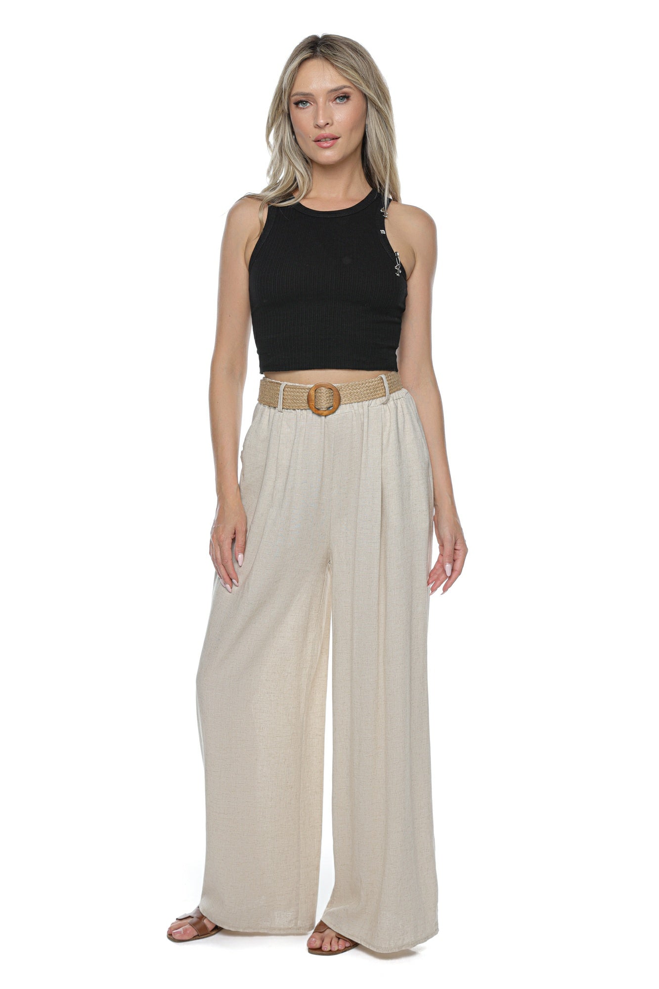 Pantaloni dama in curea sfoara