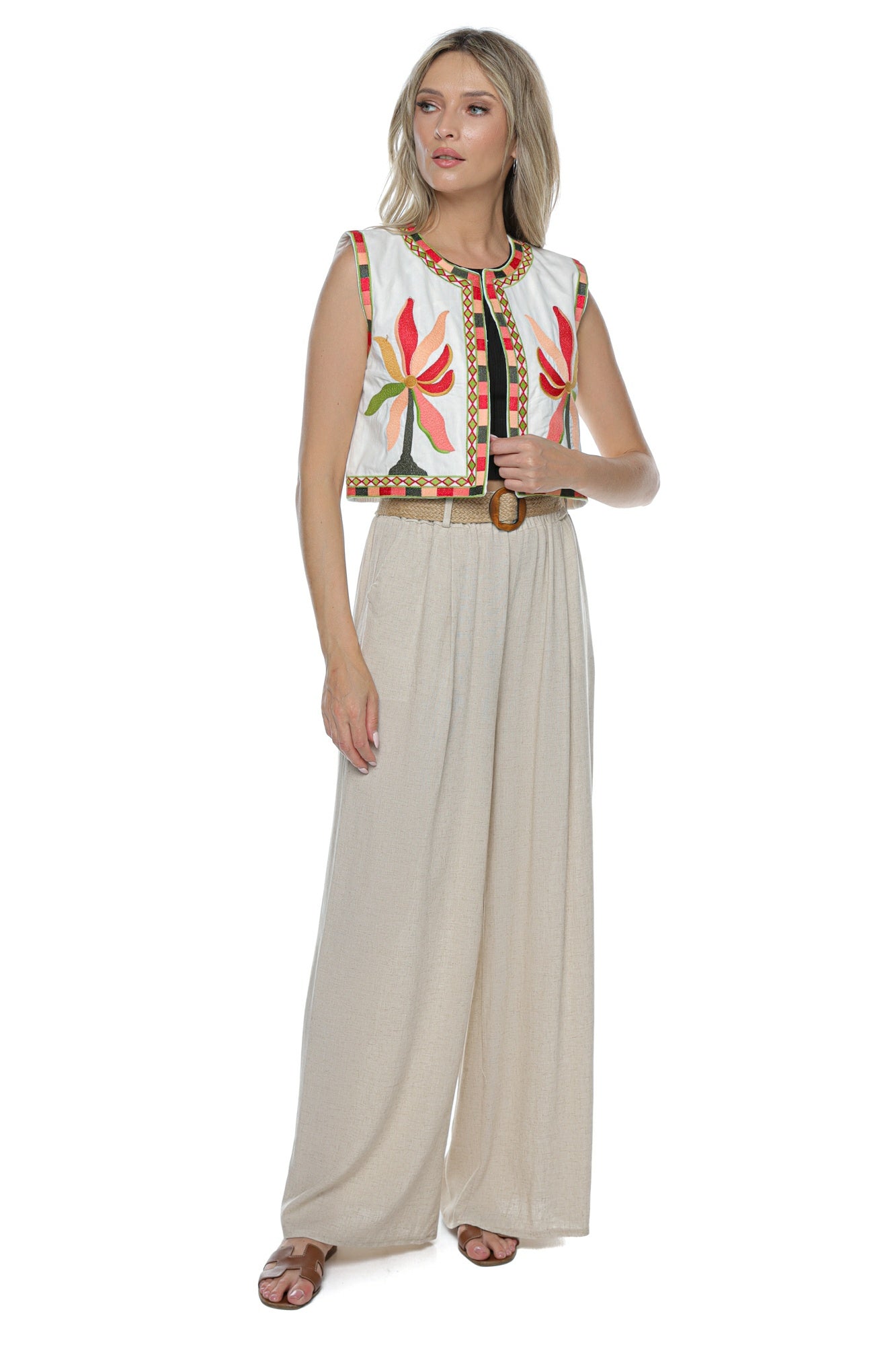 Pantaloni dama in curea sfoara