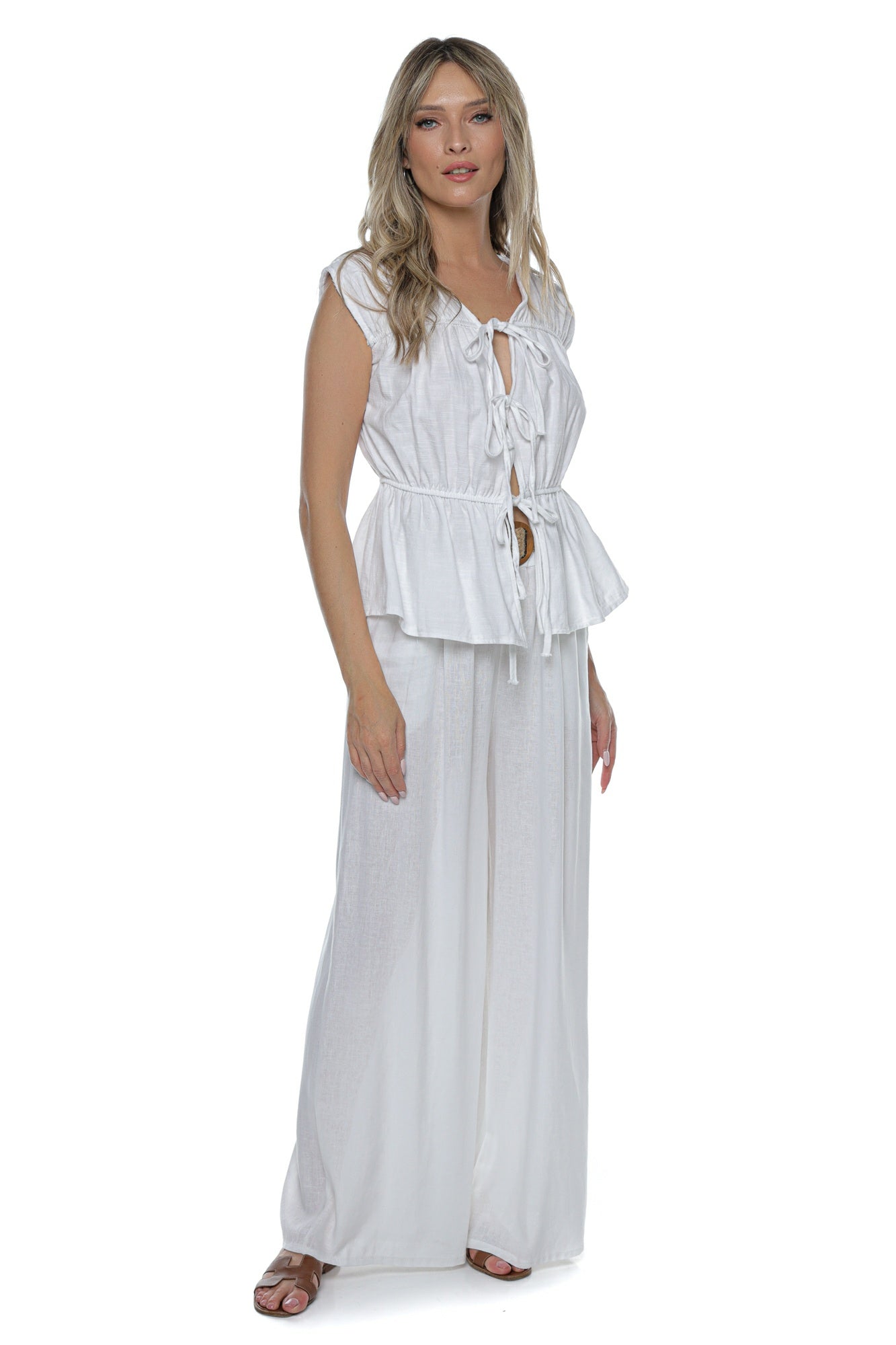 Pantaloni dama in curea sfoara