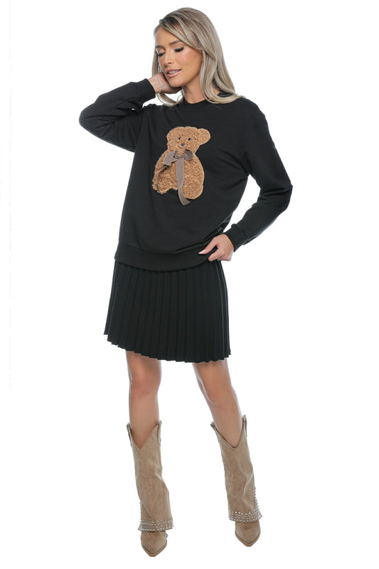 Fusta scurta plisata tricot