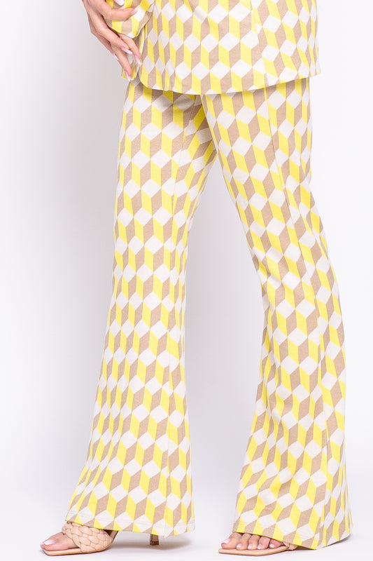 PANTALONI EVAZATI IMPRIMEU ROMB