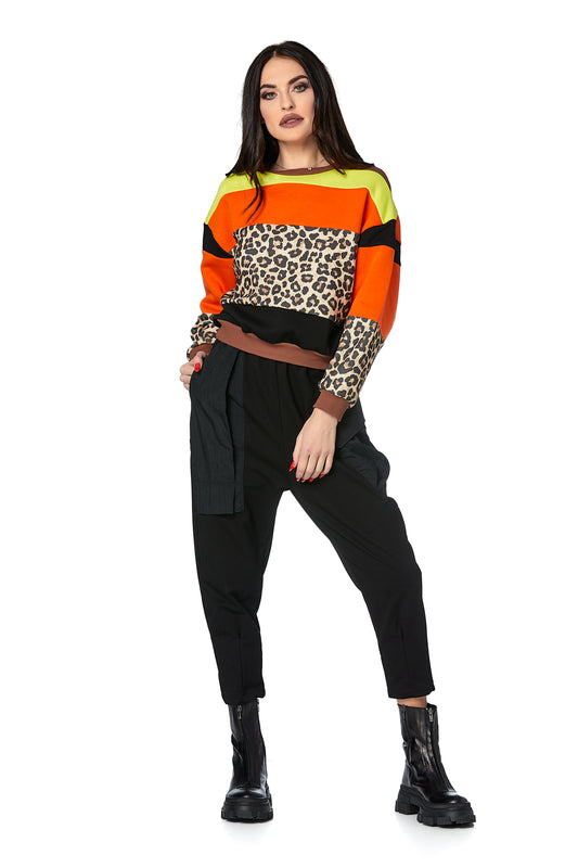 Pantaloni dama jogger buzunar fas